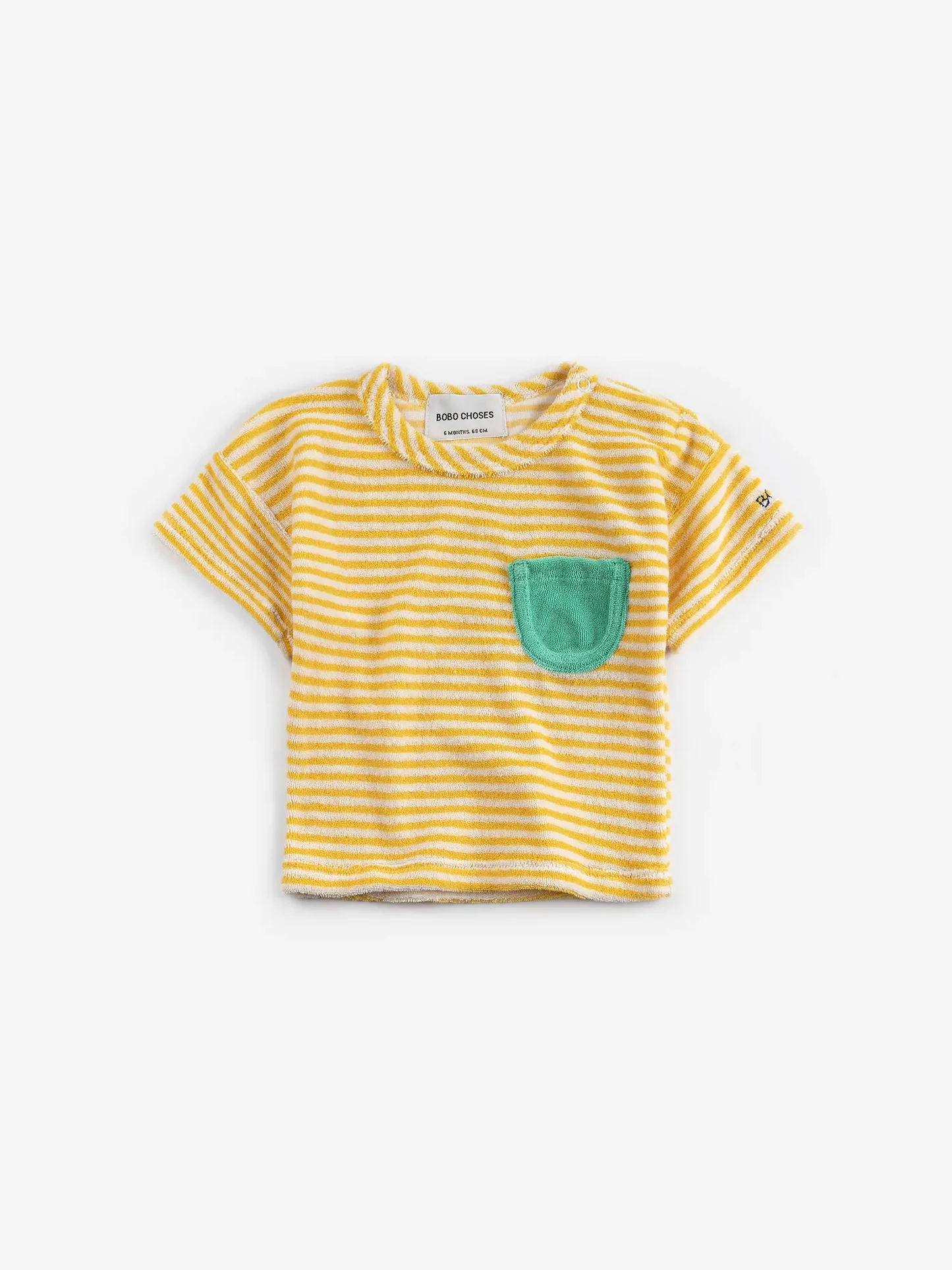 Yellow Stripes terry cloth Tshirt