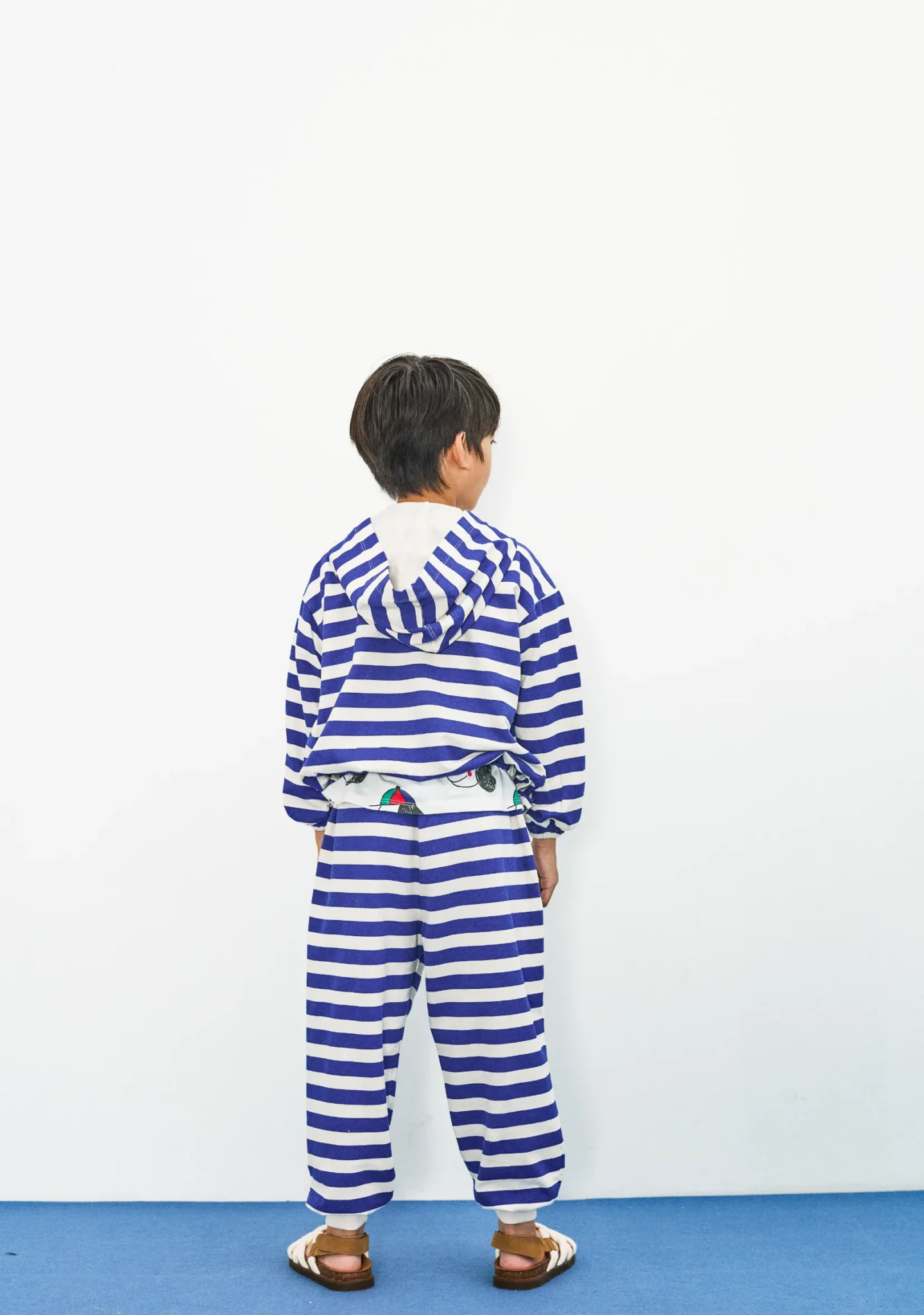 Happy dog stripes sweatpants (Ecru)