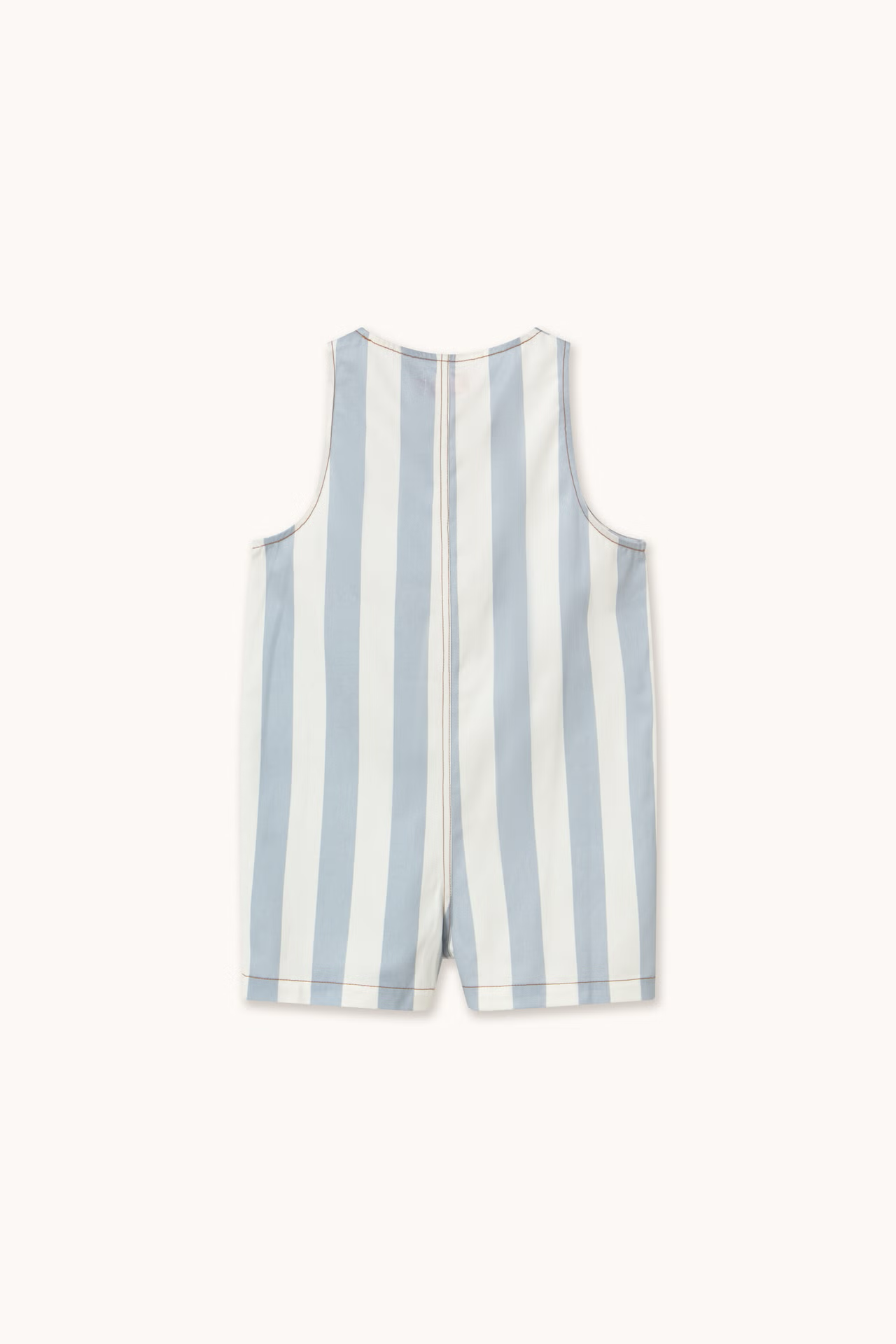 STRIPES TWILL SHORT ONE-PIECE