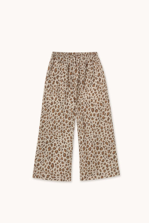 ANIMAL PRINT POPLIN PANTS