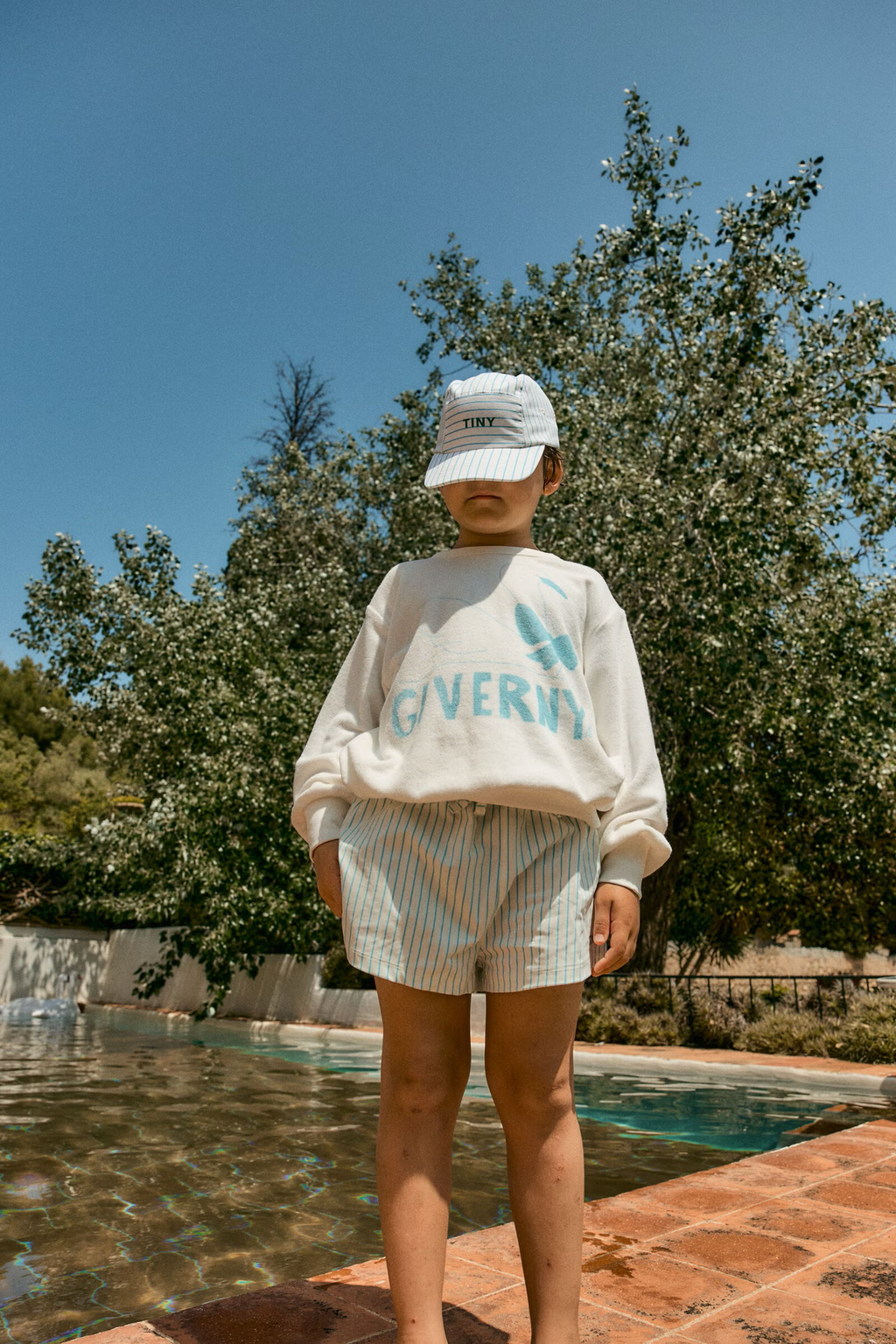 CYAN FINE STRIPES CAP