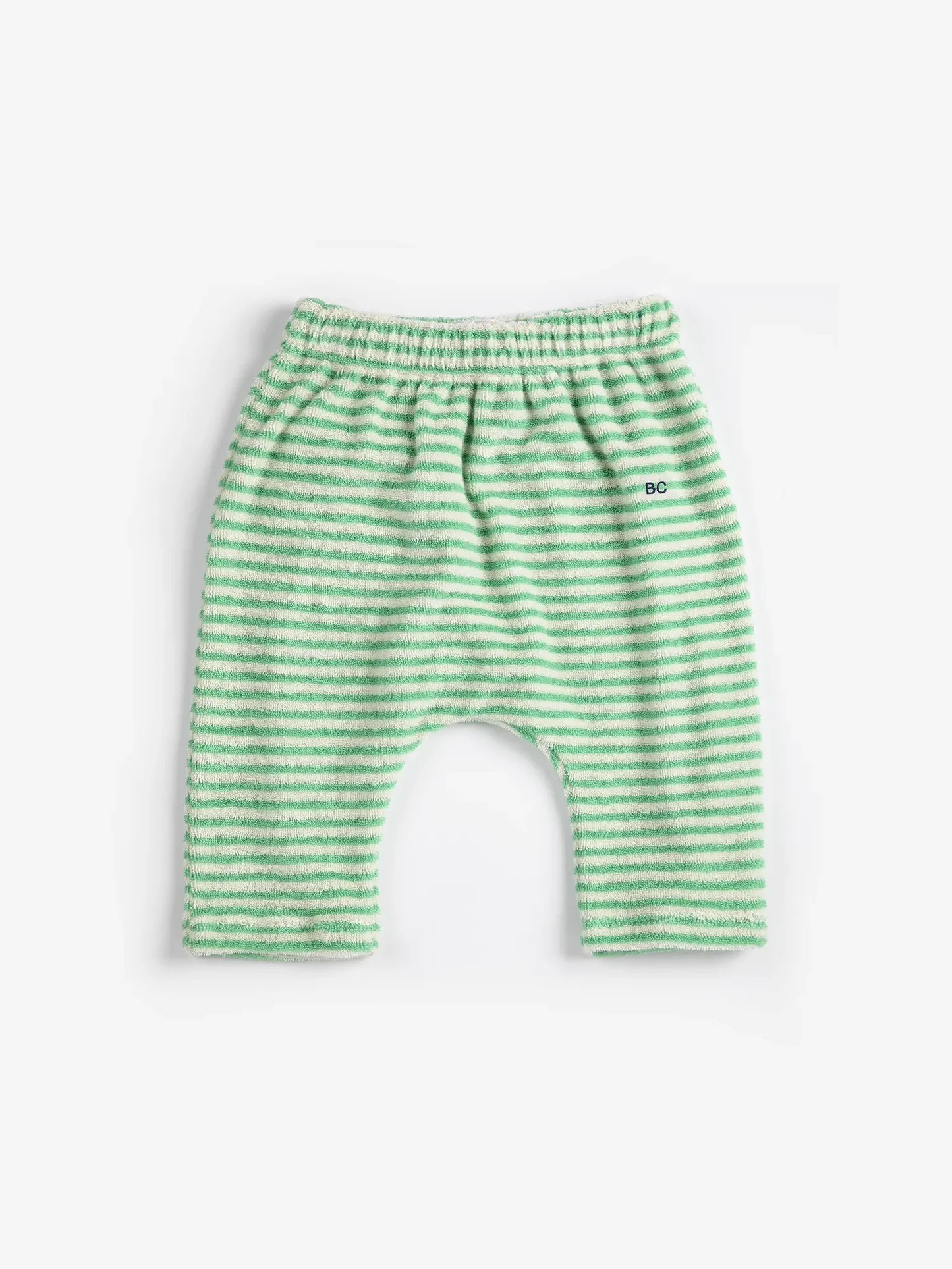 Green Stripes terry cloth harem pants