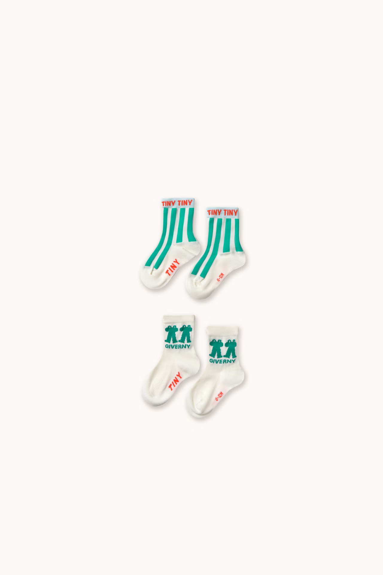 EMERALD STRIPES & FROG MEDIUM SOCKS