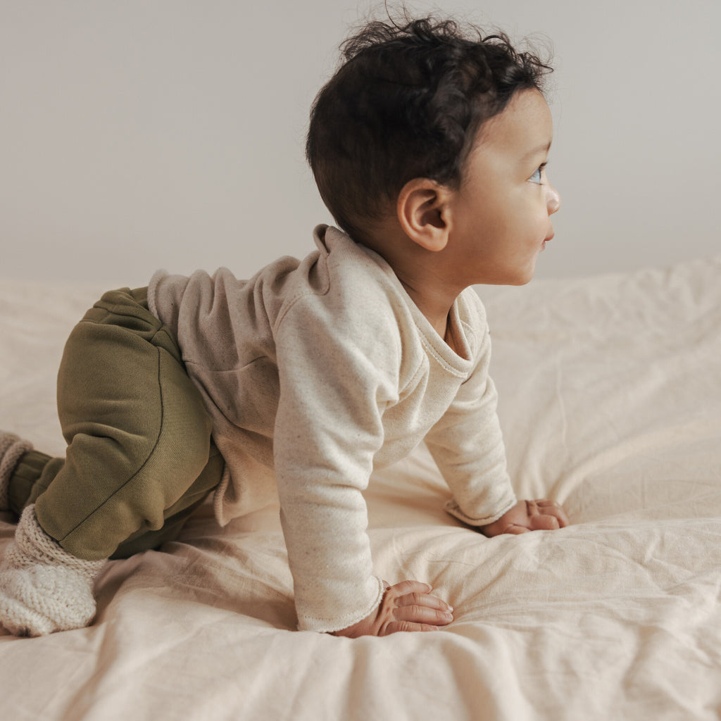 TAPERED BABY SWEAT PANTS (MOSS)