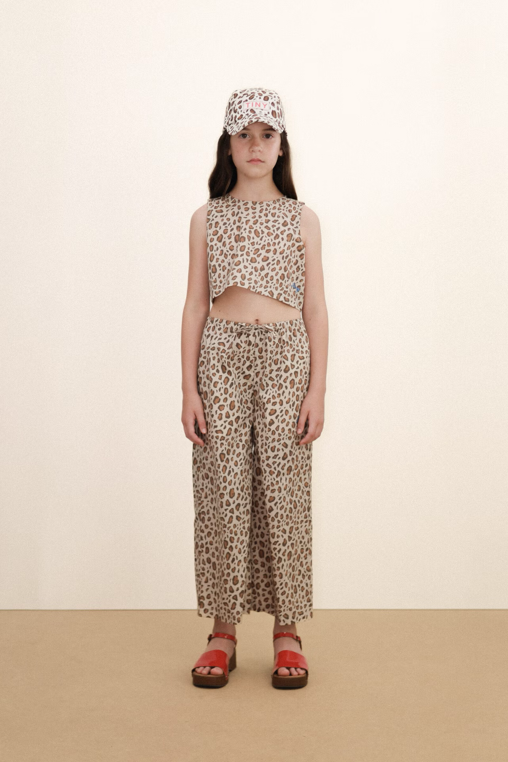ANIMAL PRINT POPLIN PANTS