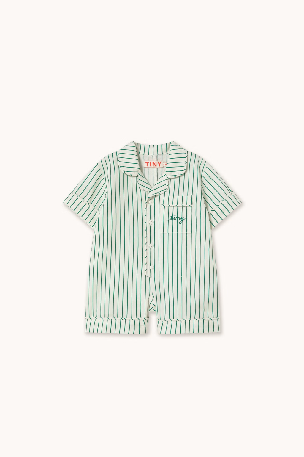 EMERALD STRIPES BABY ONE-PIECE