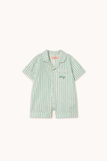 EMERALD STRIPES BABY ONE-PIECE