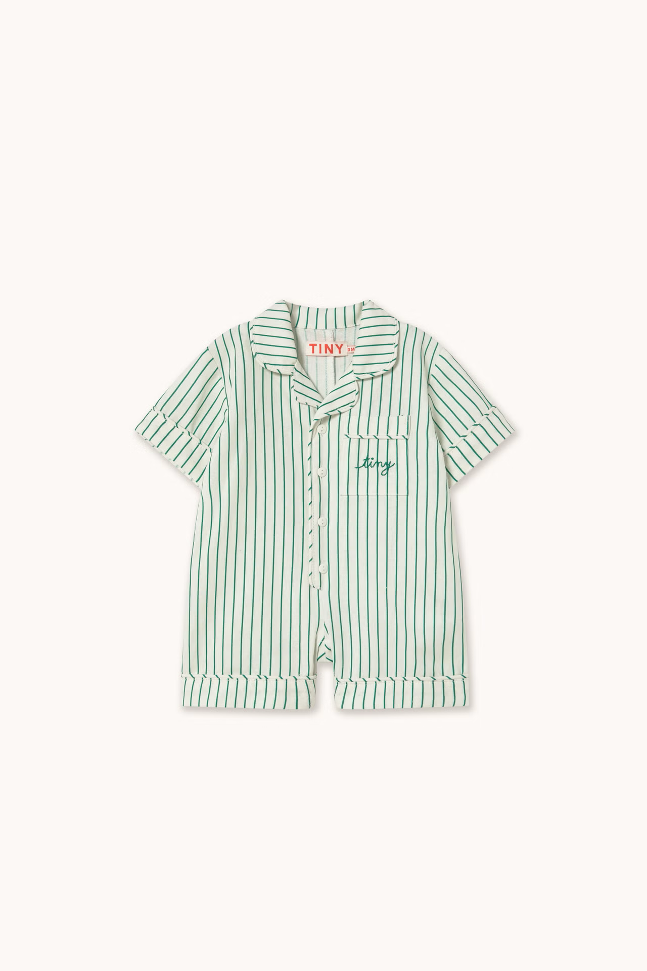 EMERALD STRIPES BABY ONE-PIECE