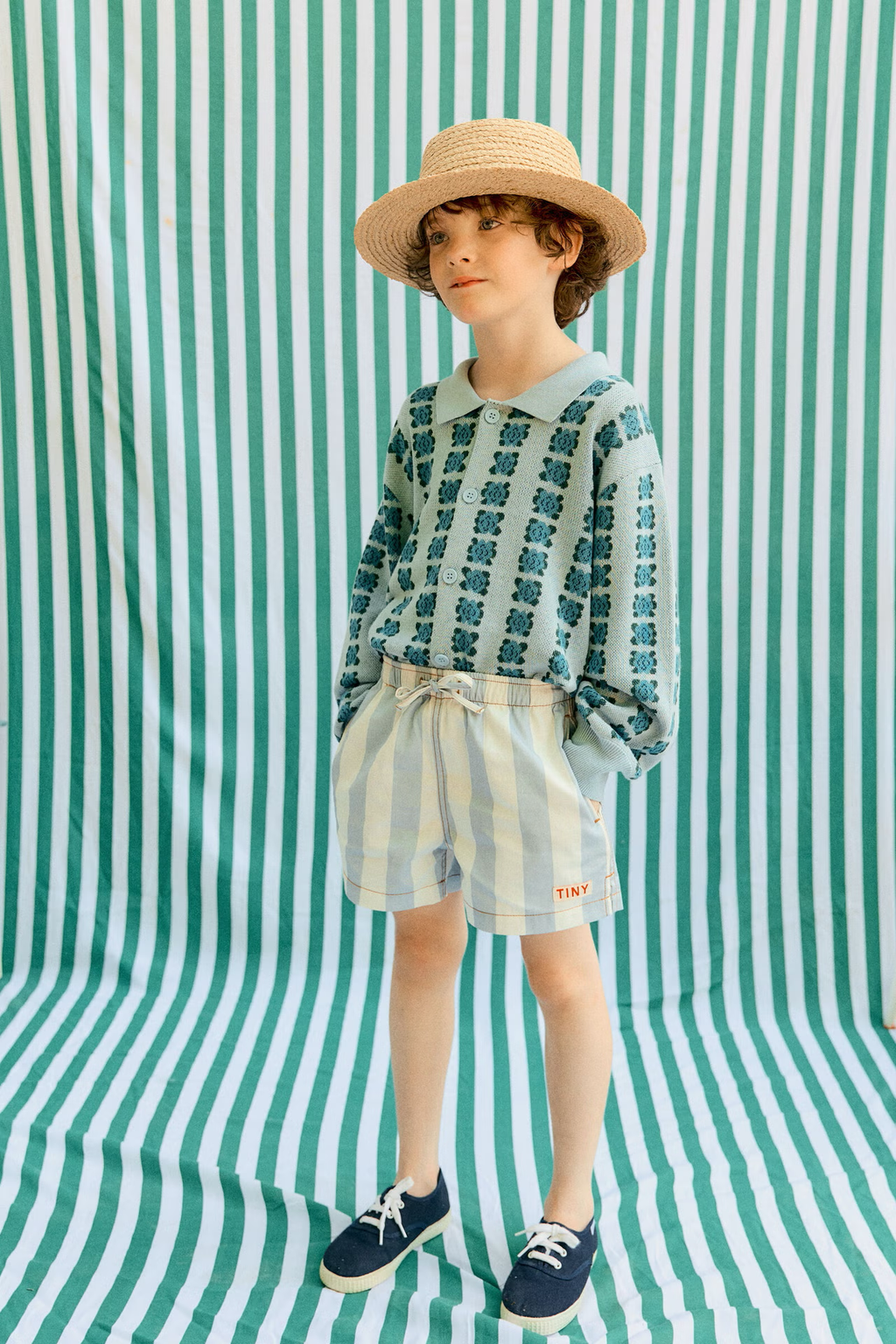 STRIPES TWILL SHORTS