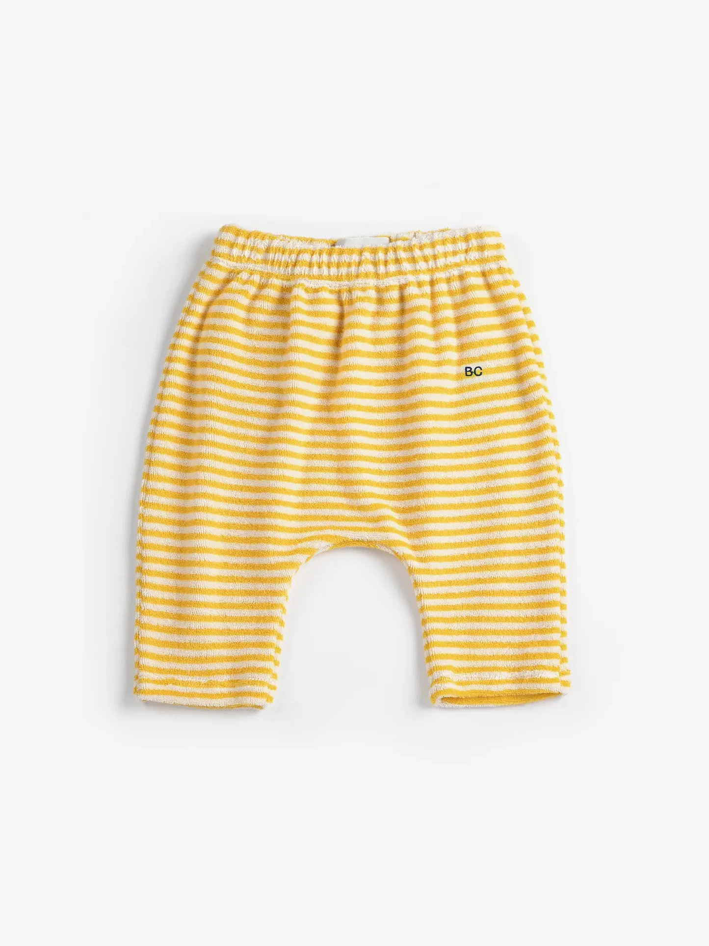 Yellow Stripes terry cloth harem pants