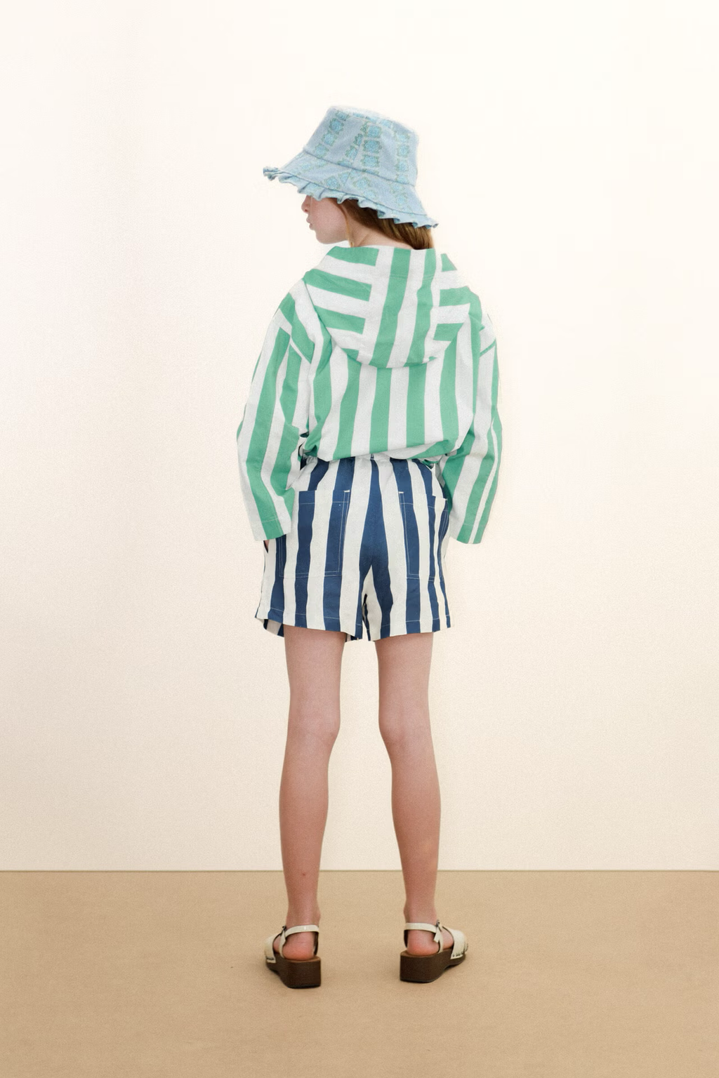 LIGHT NAVY STRIPES SHORTS