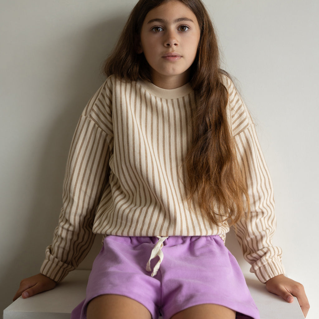 SWEAT BEACH SHORTS (LILAC)