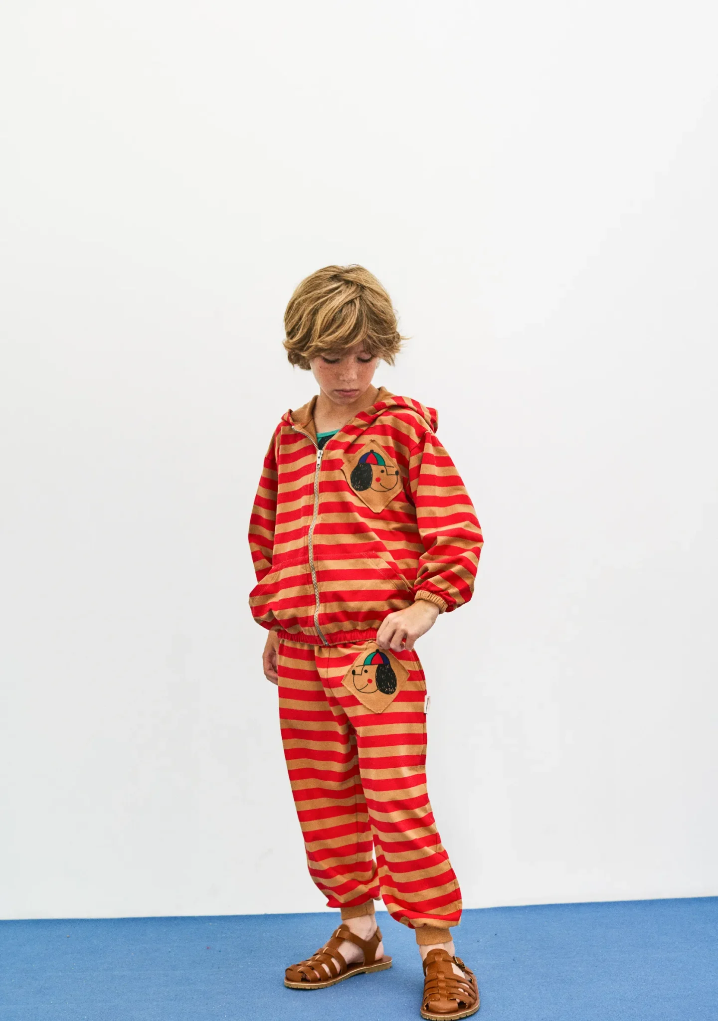 Happy dog stripes sweatpants (Cathay)