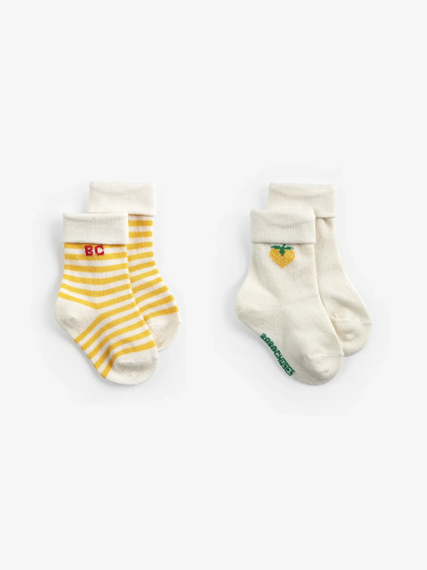Pixel Strawberry short socks pack x 2